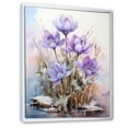thumbnail image 2 of Designart "Amethyst-Tinted Snowdrops I" Snowdrops Floater Framed Wall Decor, 2 of 5