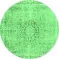 thumbnail image 1 of Ahgly Company Indoor Round Abstract Emerald Green Modern Area Rugs, 5' Round, 1 of 4