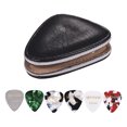thumbnail image 2 of Guitar Picks Holder Case Bag PU Synthetic Leather with 6pcs Celluloid Picks String Instrument Accessories, 2 of 8