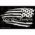 thumbnail image 3 of UR Impressions 7.5in. MWht Stars Right Tattered American Flag - We The People Decal - Matte White, 3 of 5