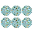 thumbnail image 2 of Bingfone Vintage World Travel1 Leather Drinks Coasters With Set Of 6,Suitable For Home Kitchen,Coffee Cup Coasters Home Gift, 2 of 9