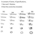 thumbnail image 7 of VIGRUE 304 Stainless Steel Screws and Nuts, M3 M4 M5 M6 Hex Socket Head Cap Screws Assortment Set Kit with Storage Box (520 Pcs Hex Button Head Cap Screws Nuts), 7 of 7