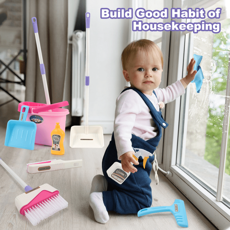 Melissa Doug Kids Play Broom Broom Mop Walmart Cleaning Toys Melissa Doug-Dust! Sweep! Mop