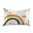 thumbnail image 7 of Yayeee Pillowcase King Size Set of 2 Satin Wrinkle Resistant Pillow Case, Cute Rainbow, 7 of 7