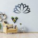 thumbnail image 2 of Decoración de pared colgante 3D de acero inoxidable,Escultura de pared Hogar Dormitorio Sa de estar,pared esculturas flor fondo decoracioneYard Patio Colco Arte de pared de loto, 2 of 5