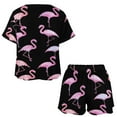 thumbnail image 3 of Flamingo Pattern Pajamas Set Womens Loungewear Sleepwear 2 Piece PJ Sets, 3 of 7