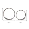 thumbnail image 4 of Metal Circle Sculpture Ornaments for Home and Bathroom Decor - Aluminum Ring Statues for Office and Room Decor - Decorative Accent for Living Room, Shelf and Coffee Table - Set of 2, 14", 12", Silver, 4 of 11