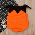 thumbnail image 4 of Fesfesfes Babys Halloween Pumpkin Face Rompers Patchwork Color Comfortable Soft ‌Rompers Sleeveless and Footless Thin Rompers, 4 of 7