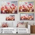 thumbnail image 4 of Designart "Tender Embrace Of Pink Crimson Flowers I" Flower Floater Framed Wall Decor, 4 of 5