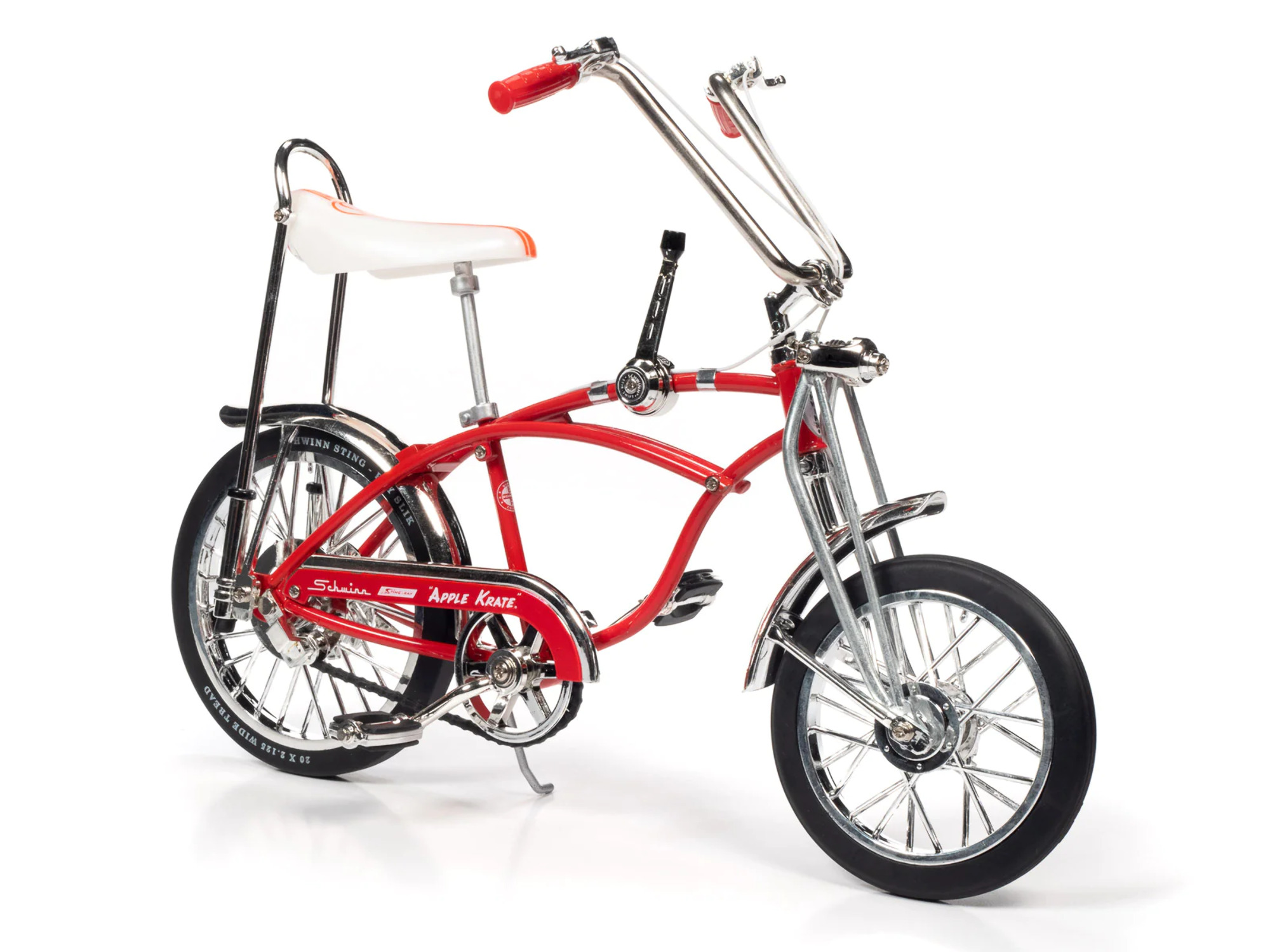 Schwinn 1960 Coca-Cola White Bicycle 1:6 Scale Diecast Model by AMT