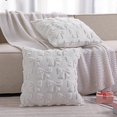 thumbnail image 4 of Juego de 2 fundas de almohada Mixweer Bow de 51 x 51 cm, color blanco crema, 4 of 7