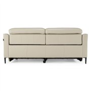 Divani Casa Eden Modern Metal and Leather Upholstered Sofa in Gray