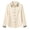 Light Yellow, variant on Womens Business Contrast Collar Cuff Long Sleeve Shirt Chic Work Office Casual Top