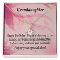 thumbnail image 2 of To My Granddaughter Birthday Granddaughter Alluring Ribbon Necklace Message Card, 2 of 20