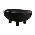 thumbnail image 2 of Cuenco con base de madera para servir postres y pasteles, decoración de mesa, frutero decorativo negro, 2 of 9