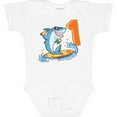 thumbnail image 3 of Inktastic First Birthday Surfing Shark with Hot Dog and Ice Cream Boys or Girls Baby Bodysuit, 3 of 5