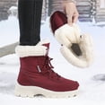 thumbnail image 3 of YOURDIARY Women Winter Snow Boots Ladies Warm Fur Lined Ankle Booties Outdoor Water Resistant Furry Shoes, 3 of 8