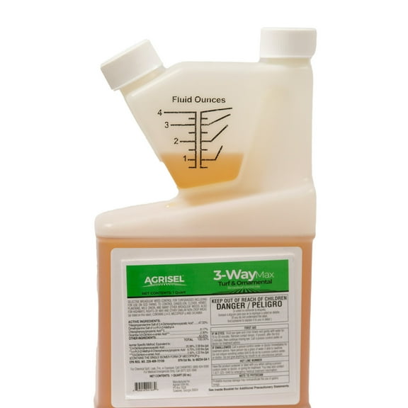 Agrisel 3 Way Max Weed Killer, Broadleaf Control, Safe on Grass, 32 oz   Gloves