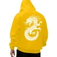 thumbnail image 5 of Momasggi Men's Graphic Hoodies Oversized Drawstring Long Sleeve Hooded Sweatshirt Warm Winter Hoodie with Pockets Yellow S, 5 of 9
