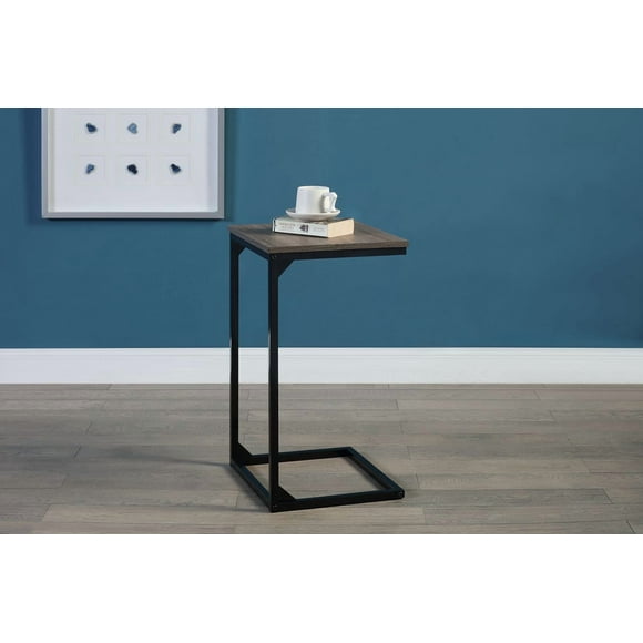Hometrends C Side Table, Rustic Oak/Black