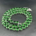 thumbnail image 6 of EOEMY 7mm Emerald Zircon Cuban Geometry Necklace Tennis Chain Hiphop Chain-20Inch(50Cm), 6 of 7