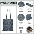thumbnail image 5 of Boho Seashell Canvas Tote Bag – Watercolor Ocean Shell and Coral Reef Design – Nautical Beach Tote for Coastal and Mermaid Fantasy Lovers, 5 of 7