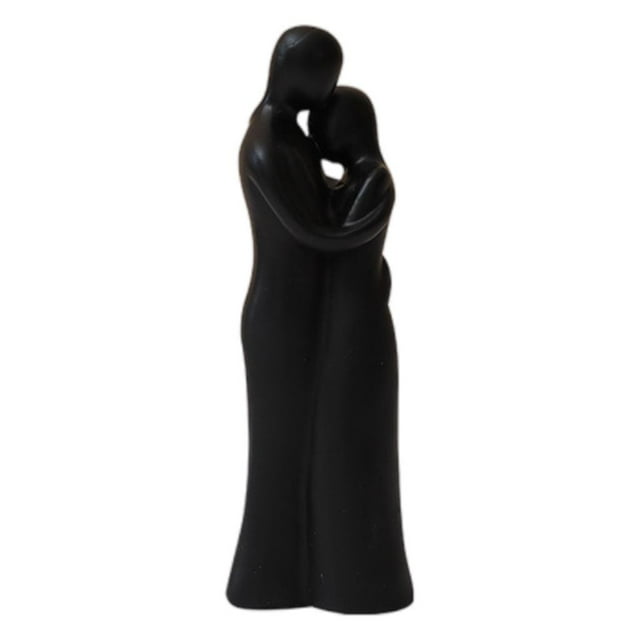 Figura decorativa de pareja familiar, estatua, decoración para el hogar, arte, amor para la sala de estar Abrazo negro