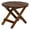 Brown, variant on Shine Company Adirondack Round Cedar Wood Foldable Side Table in Green