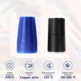 thumbnail image 3 of 24PCS Waterproof Wire Connectors, Blue/Black Sealant Twist Nuts Caps for Landscape Light, Splice Terminal Electrical, 3 of 6