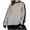 Gray, variant on Royisotas Fall Plus Size Sweatshirts for Women Plus Size Tunic Long Sleeve Color Block Pullover Casual Crew Neck Black Side Slits No Hood Blouse