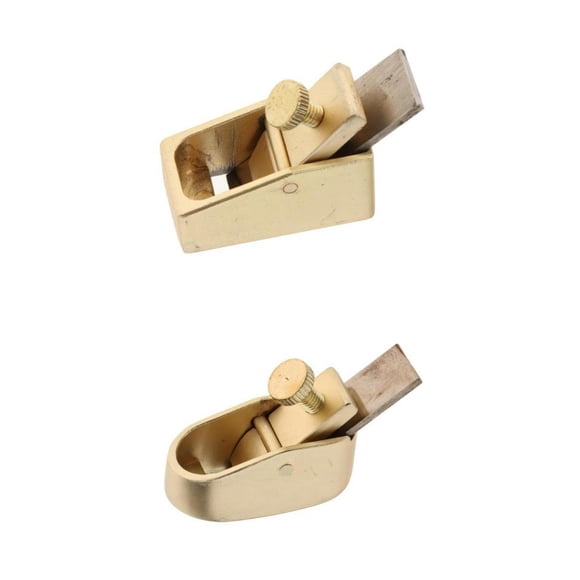 2x cepillos de latón Sunnimix para violín Herramienta de carpintería plano dorado