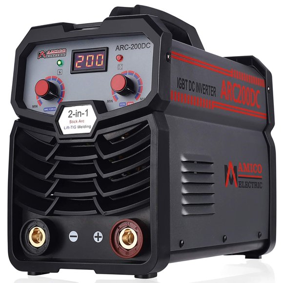 Amico Machine de Soudage Professionnelle, Soudeur CC Stick Arc 200 Amp, Cycle de Service 80 %, Tension Grand 100-250 V