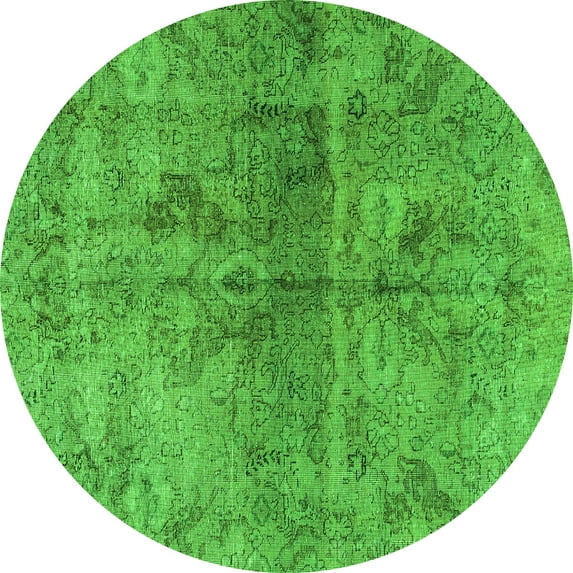 Ahgly Company Indoor Round Persian Green Traditional Area Rugs, 8' Round