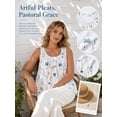 thumbnail image 5 of Cuteduck Women's Plus Size Boho Floral Tank Top - Casual Loose Fit Summer Cami 1X-5X, 5 of 10