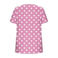 thumbnail image 6 of Uaswgudfs ​Elegant Polka Dot Women's Blouses for Summer​ - V-Neck Short Sleeve with Button Accents & Lightweight Fabric, 6 of 7