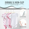 thumbnail image 5 of Techzoo Premium Baby Velvet Hangers 30 Pack – 11.8" Non Slip Felt Cloth Hangers for Closet – Ultra Slim, Space Saving Baby Clothes Hangers with 360° Swivel Hook Infant Hangers – Ivory, 5 of 7