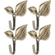 thumbnail image 1 of ganchos de pared de hierro forjado rústico con forma de hoja, decorativos, de metal., 1 of 5