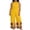 Yellow, variant on Xdegoge Halter Rompers for Women Elastic High Waist Straight Leg Pants Stylish Backless Summer Hawaiian Style Prints Beach Vacation Clothes