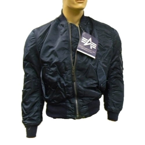 Alpha Industries Vintage MA1 Flight Jacket, Chocolate, Made in USA