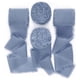 thumbnail image 1 of Xiao Hua Cintas, paquete de 4 cintas de gasa (azul) - 4 cm x 5 yardas, cinta con borde deshilachado, ideal para envolver regalos, bodas, manualidades., 1 of 5