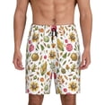 thumbnail image 3 of Lsque Fall Fruits And Vegetables Mens Sleep Pajama Shorts,Short Pajama Pants, Cotton Ultra-Soft Knit-XX-Large, 3 of 9