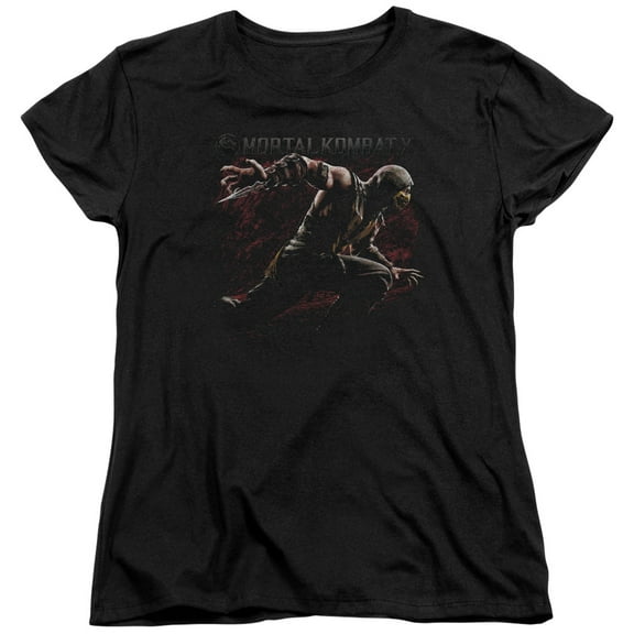 Mortal Kombat X - Scorpion Lunge - Women's Short Sleeve Shirt - Large