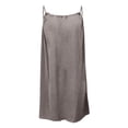 thumbnail image 4 of Scyoekwg Girls Summer Dress Fashion Sleeveless Crew Neck Solid Color Back Drawstring Loose Suspender Long Dress Comfy, Gray, 9 Years, 4 of 9