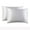 White, variant on EazyTech King Size Silk Pillowcase 2 Pack 20x36 Inches with Envelope Closure for Hair & Skin Care, Fade-Resistant, Luxury Satin Feel Silver