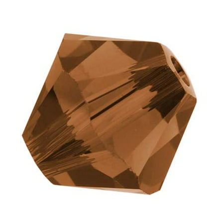 Topaz Swarovski Crystal Beads - Swarovski Crystal, #5328 Bicone Beads 6mm, 20 Pieces, Smoked Topaz