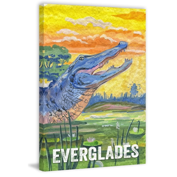 Marmont Hill Mh-Jfneib-50169-C-30 30" X 20" "Everglades Poster Ii" Frameless Giclee