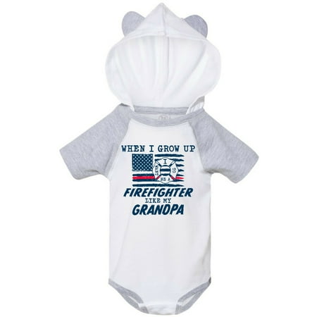

Inktastic When I Grow up I want to be a Firefighter Like my Grandpa Gift Baby Boy or Baby Girl Bodysuit