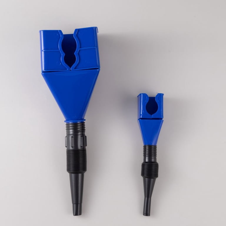 Automotive Funnels Set, Wide Mouth Fuel Funnels, Plastic Long Neck Oil Funnel Flexible Right Angle Detachable Spout Filter Water Gasoline Coolant Engin