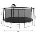 thumbnail image 3 of Lykos 14FT Trampoline for Kids with Safety Enclosure Net, Ladder , Spring Cover Padding, Basketball Hoop, 3 of 9