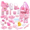 thumbnail image 1 of Bolsa de accesorios para muñecas DeaO, 40 piezas, con ropa de alimentación, 1 of 9